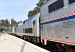 Looking north from San Luis Obispo Station with Train # 14 on the right-the back of our motive power